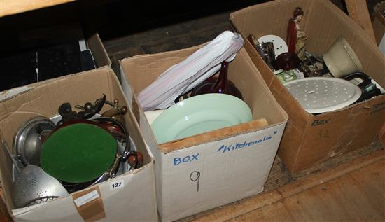 Jelly moulds, kitchenalia etc - 4 boxes